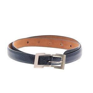 Luxury Snakeskin Belt in blue leather